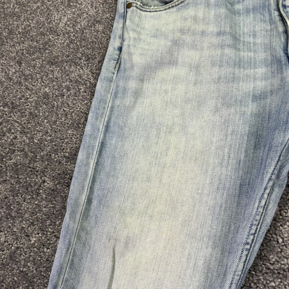 Banana Republic Boot Jeans Mens 34x34 Blue Bootcut Denim Light Wash Distressed